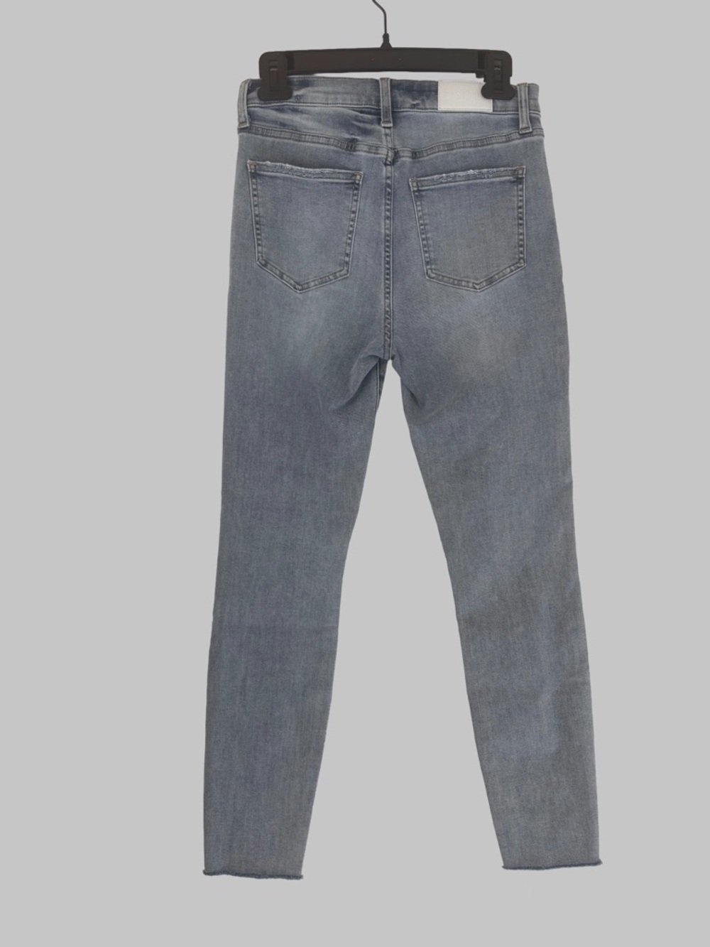 Pistola High Rise Button Fly Skinny  Jeans Light Wash Raw Hem Size 27 - Picture 12 of 12